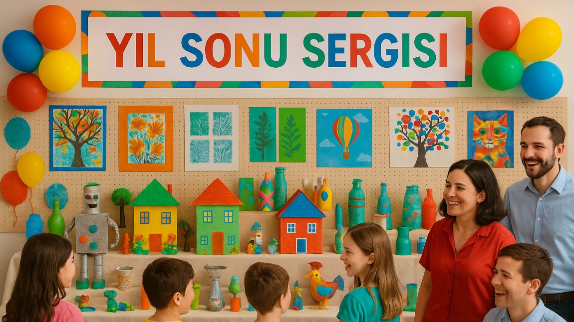 Cumhuriyet İlkokulu’nda Yıl Sonu Sergisi Büyük Beğeni Topladı